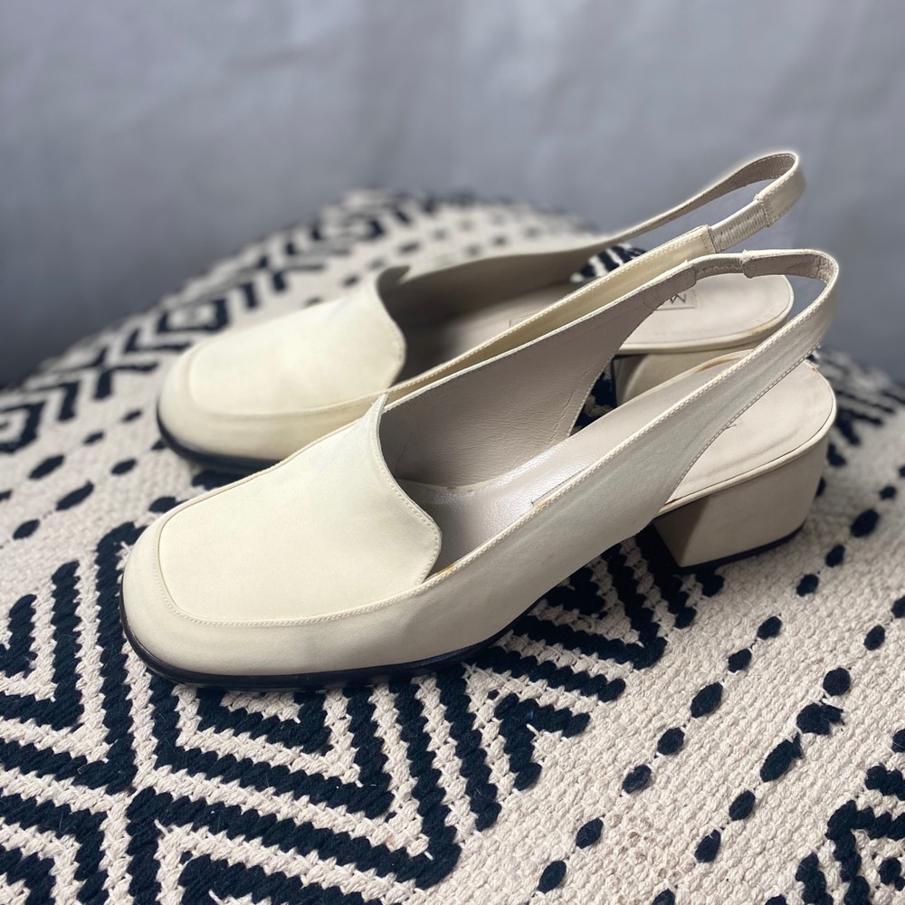 MARTINEZ ivory sling backs.